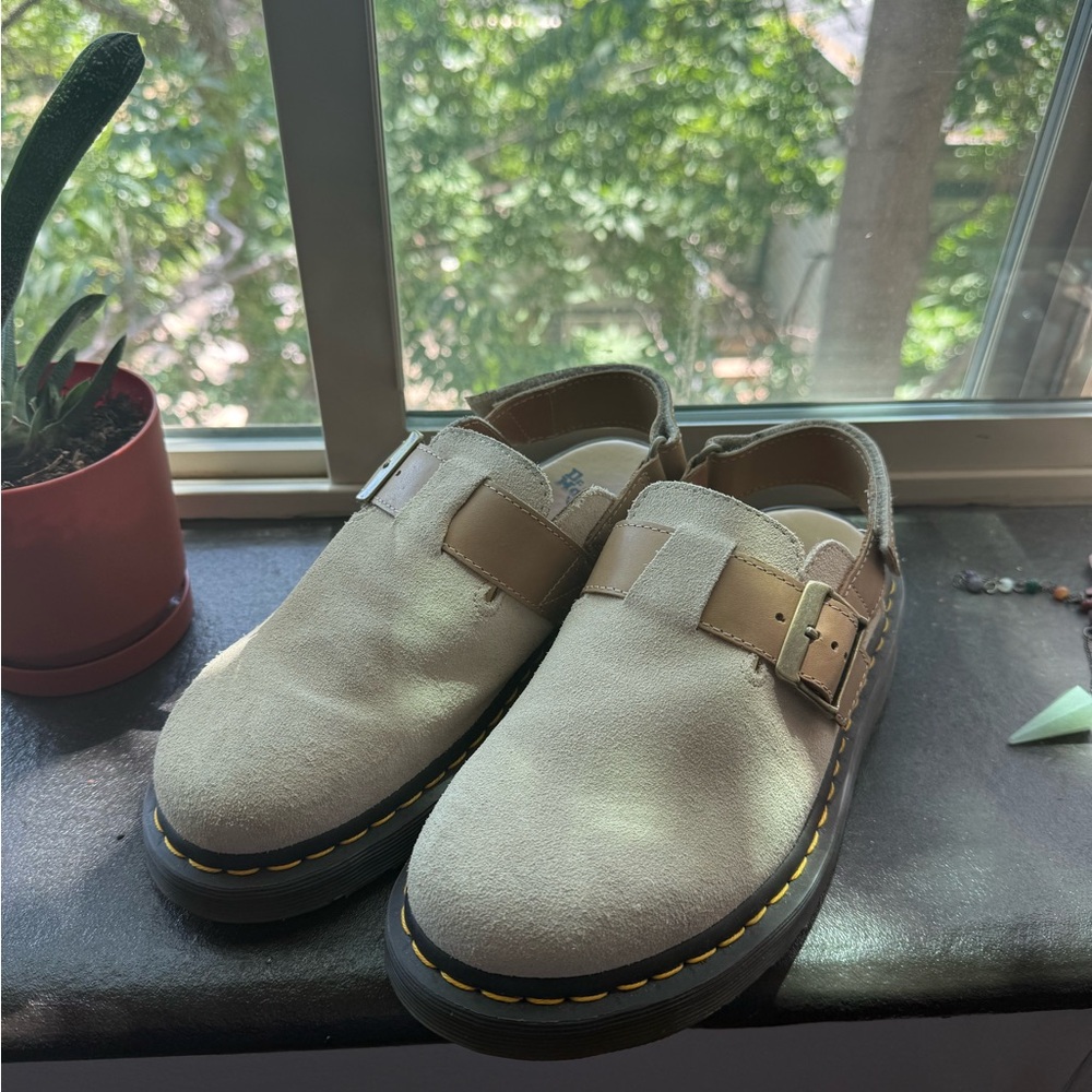 Dr. Martens Jorge II Slingback Mules Suede + Leather